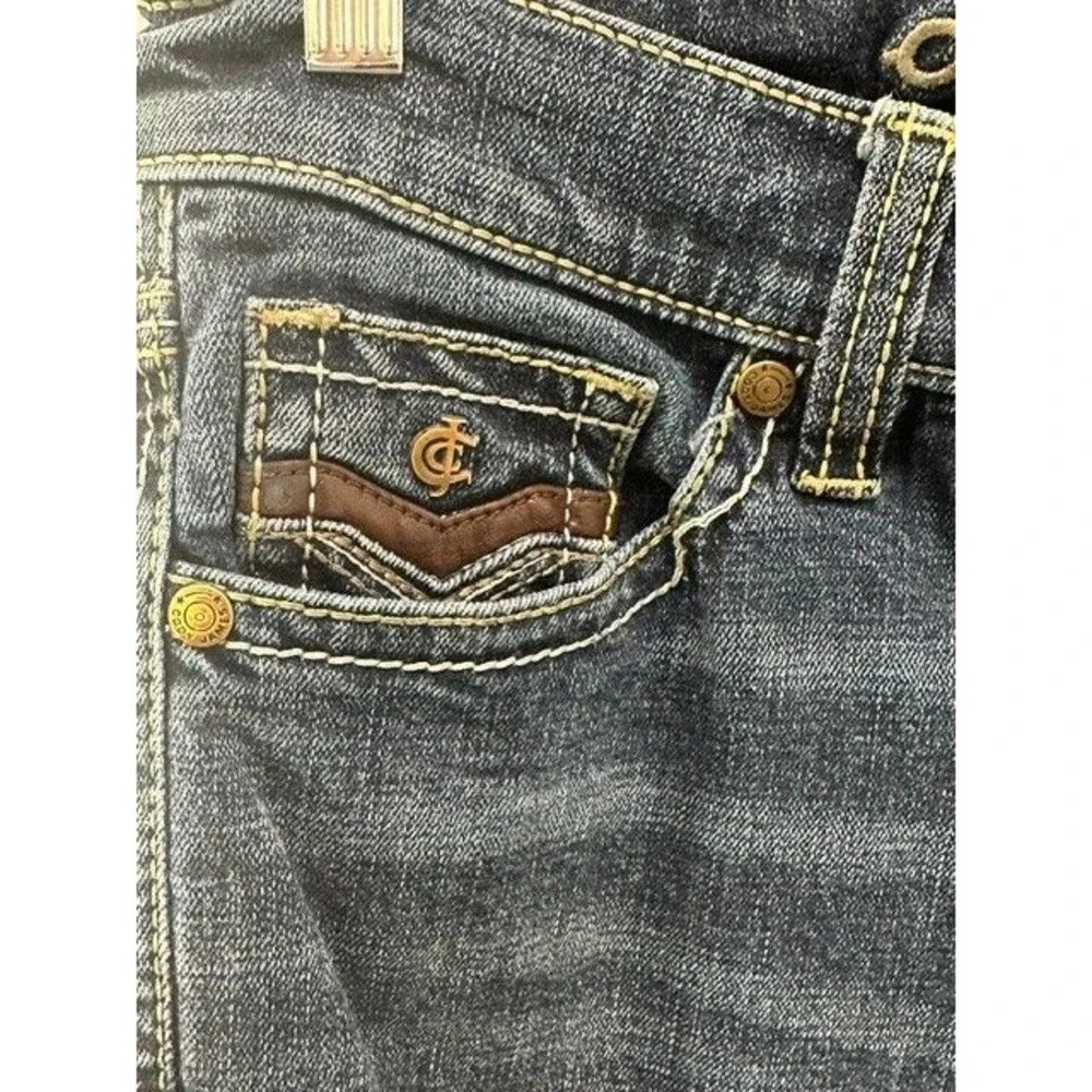 Cody James Men's Bootcut Jeans 30x34 Medium Wash Western Pocket Stitching Cowboy